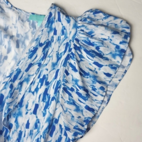 MELISSA ODABASH Brianna Kaftan Waterfall Beach Coverup Dress Size Small - Picture 12 of 15